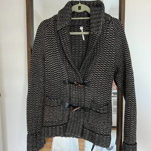 Margaret O’Leary Double Breasted Cashmere Cardigan Sweater Jacket, L
